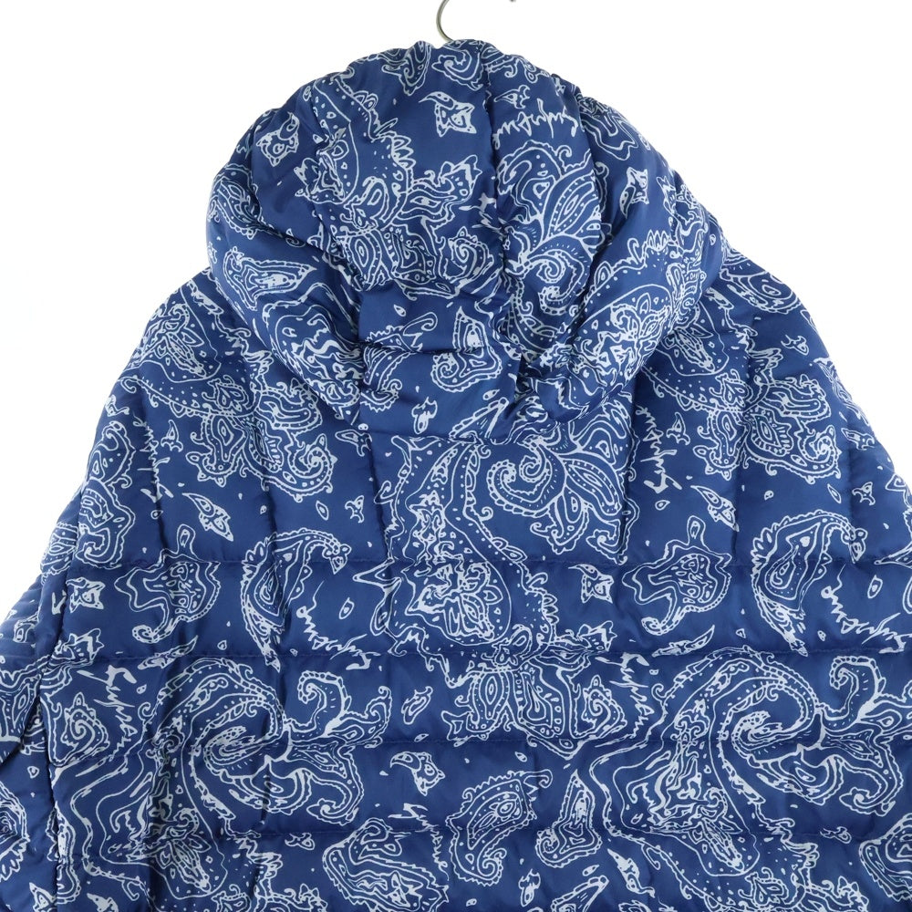 SUPREME(シュプリーム) 22AW Blue Paisley Micro Down Half Zip Hooded Pullover Jacket ペイズリー ハーフジップ フーデッドダウンジャケット ブルー