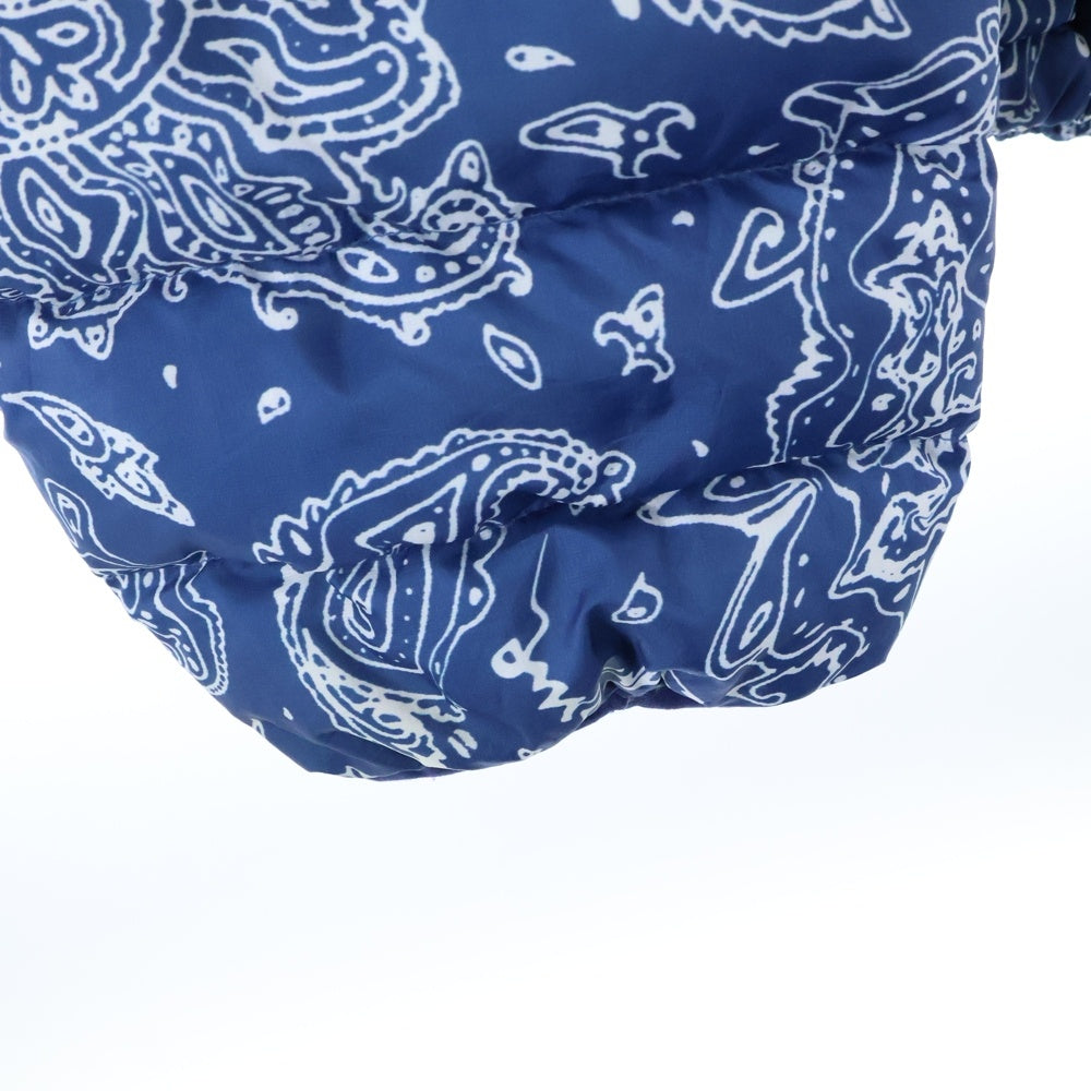 SUPREME(シュプリーム) 22AW Blue Paisley Micro Down Half Zip Hooded Pullover Jacket ペイズリー ハーフジップ フーデッドダウンジャケット ブルー
