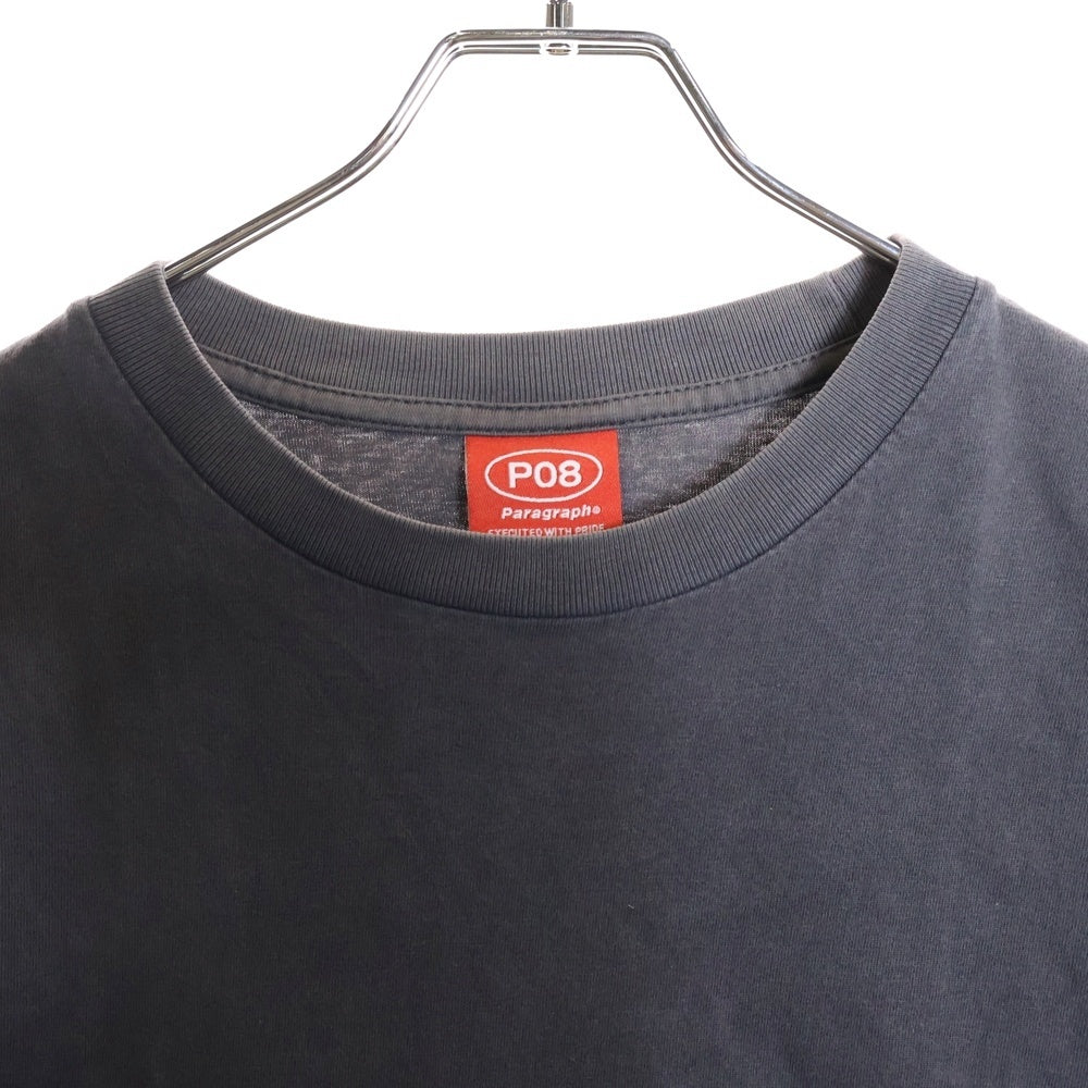 Paragraph(パラグラフ) 22SS Paradise embroidery T-shirt ロゴ刺繍 半袖クルーネックTシャツカットソー ブラック