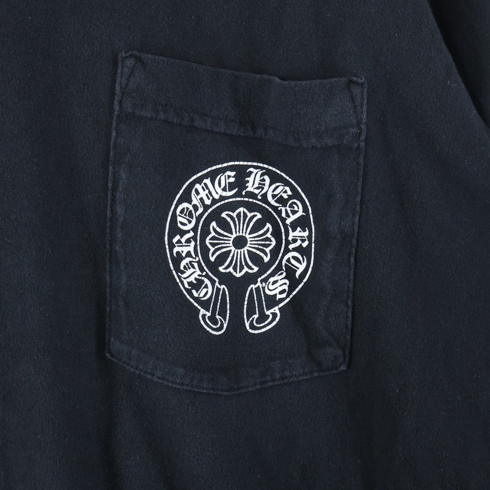CHROME HEARTS(クロムハーツ) Back Grad Circle Logo L/S Tee グラデーション サークルロゴ フローラル ロングスリーブTシャツ 長袖カットソー ブラック