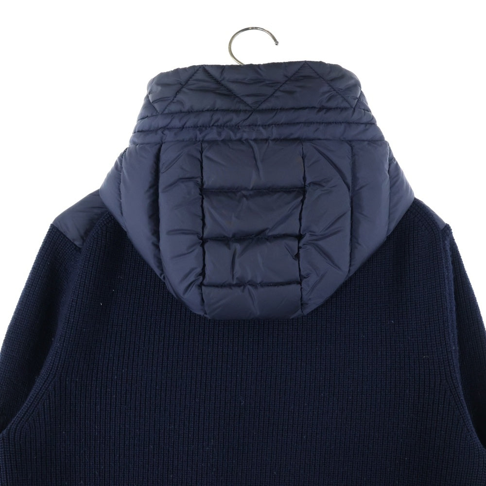 MONCLER(モンクレール) MAGLIONE TRICOT CARDIGAN ニット切り替えナイロンフーデッドジャケット ネイビー D20919402800