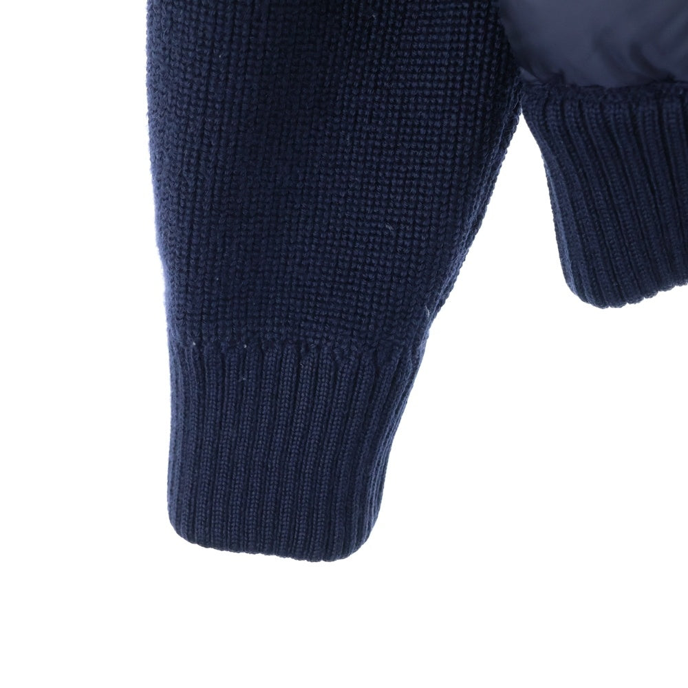 MONCLER(モンクレール) MAGLIONE TRICOT CARDIGAN ニット切り替えナイロンフーデッドジャケット ネイビー D20919402800