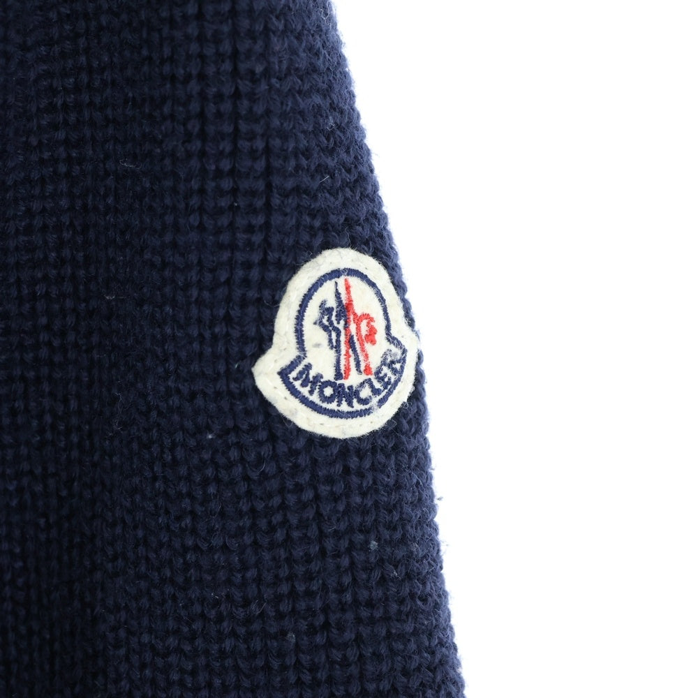 MONCLER(モンクレール) MAGLIONE TRICOT CARDIGAN ニット切り替えナイロンフーデッドジャケット ネイビー D20919402800
