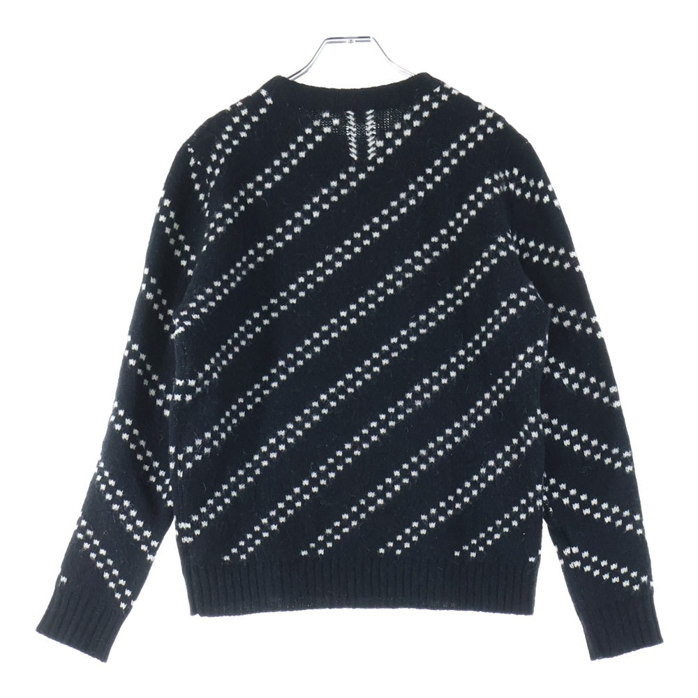 SAINT LAURENT PARIS(サンローランパリ) 14AW アルパカ総柄 ニットセーター ブラック