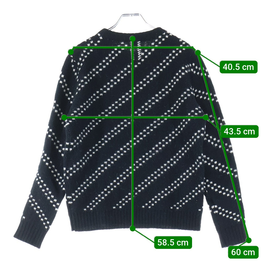 SAINT LAURENT PARIS(サンローランパリ) 14AW アルパカ総柄 ニットセーター ブラック