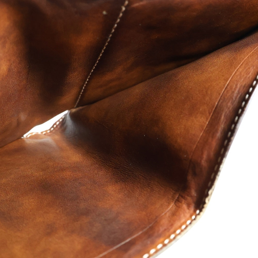 Berluti(ベルルッティ) レザー 二つ折り財布 コンパクトウォレット ブラウン