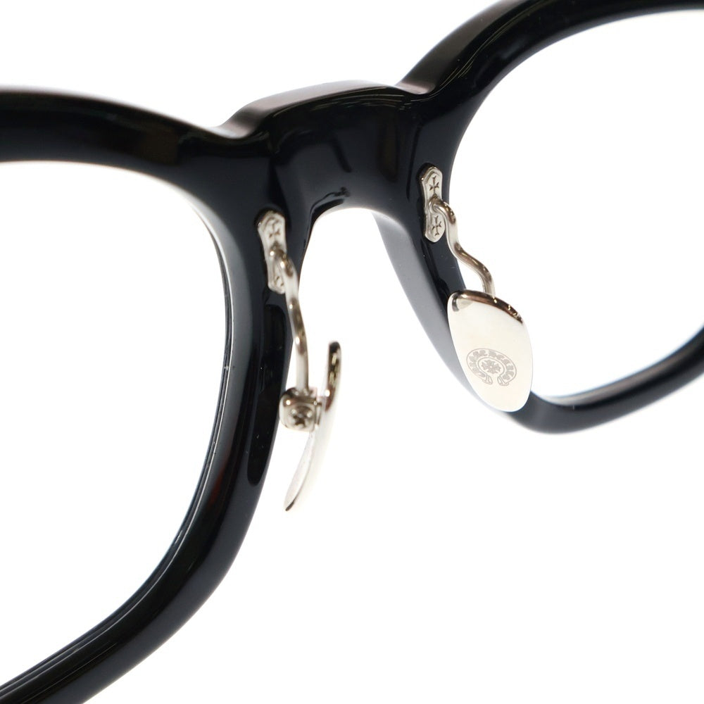 CHROME HEARTS(クロムハーツ) SMOKE SHOW-A スモークショー CHプラス テンプル ウェリントン アイウェア メガネ 眼鏡 ブラック