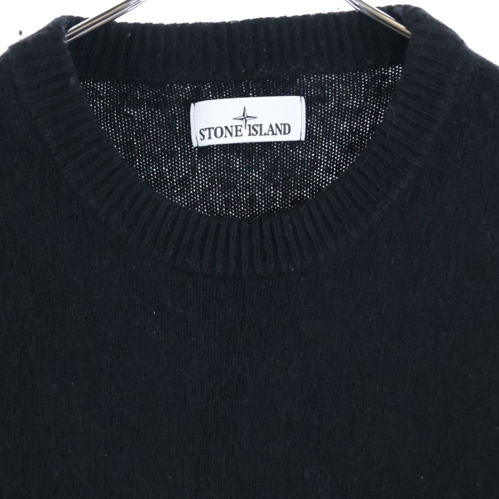 STONE ISLAND(ストーンアイランド) アームロゴパッチ クルーネックニットセーター ブラック 7915508A3