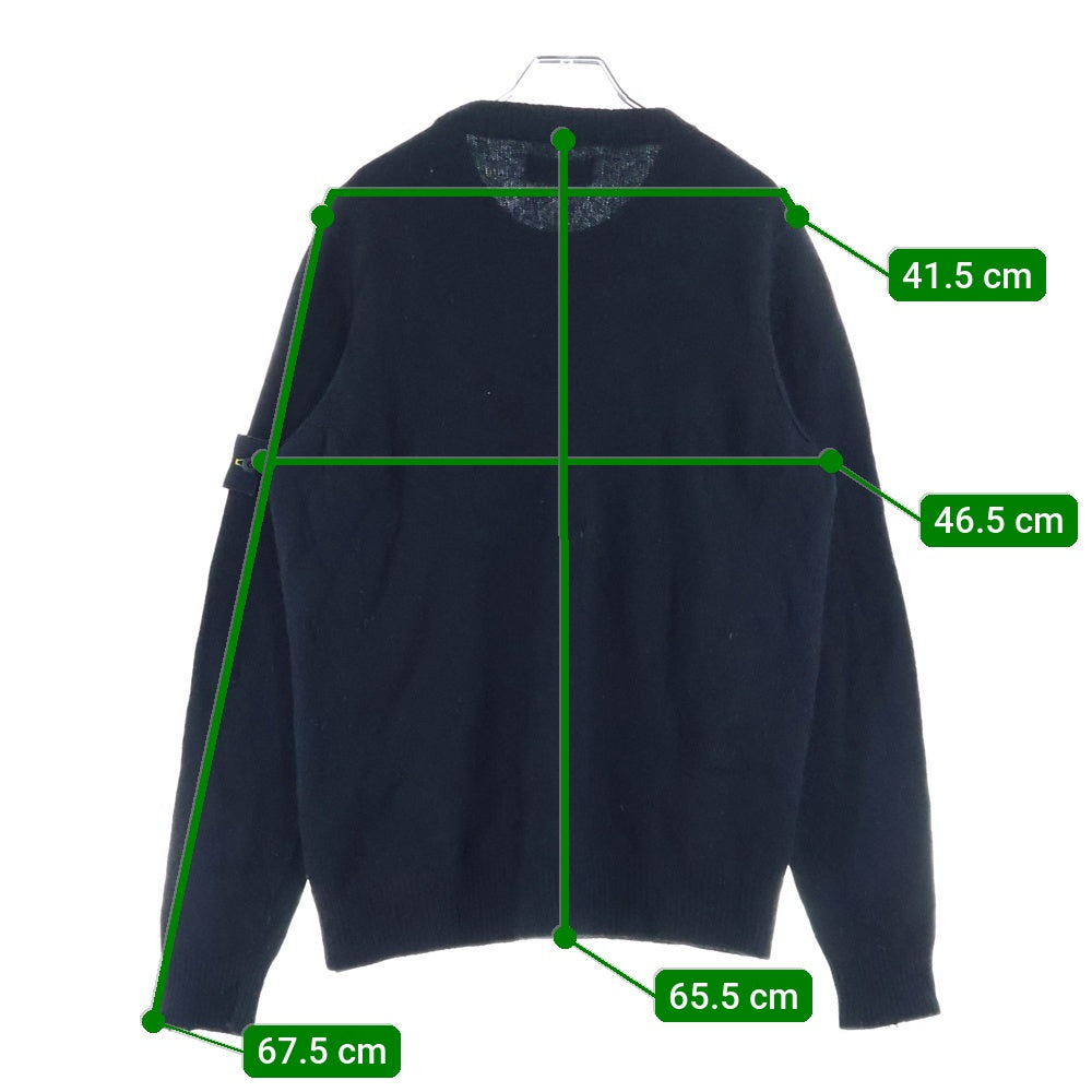 STONE ISLAND(ストーンアイランド) アームロゴパッチ クルーネックニットセーター ブラック 7915508A3