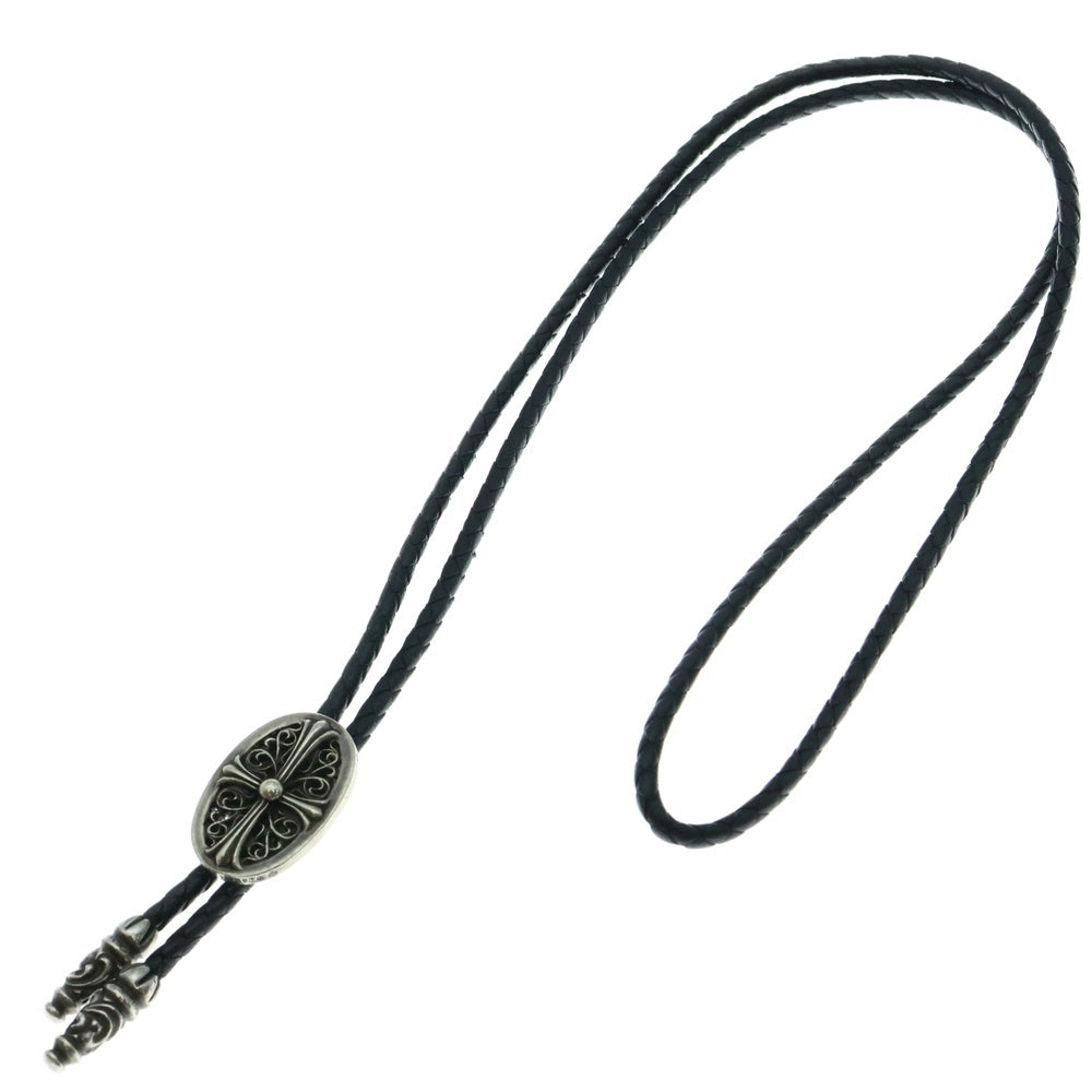 CHROME HEARTS(クロムハーツ) BOLOTIE OVALTINY タイニークラシックオーバルクロス ループタイ シルバー/ブラック BCA209
