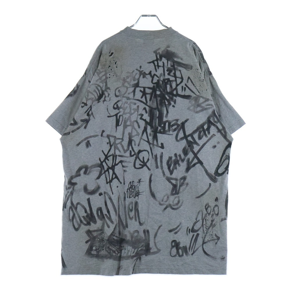 BALENCIAGA(バレンシアガ) 23SS 1300 Skater プリントビンテージジャージーTシャツ グレー 739028 TOVA7
