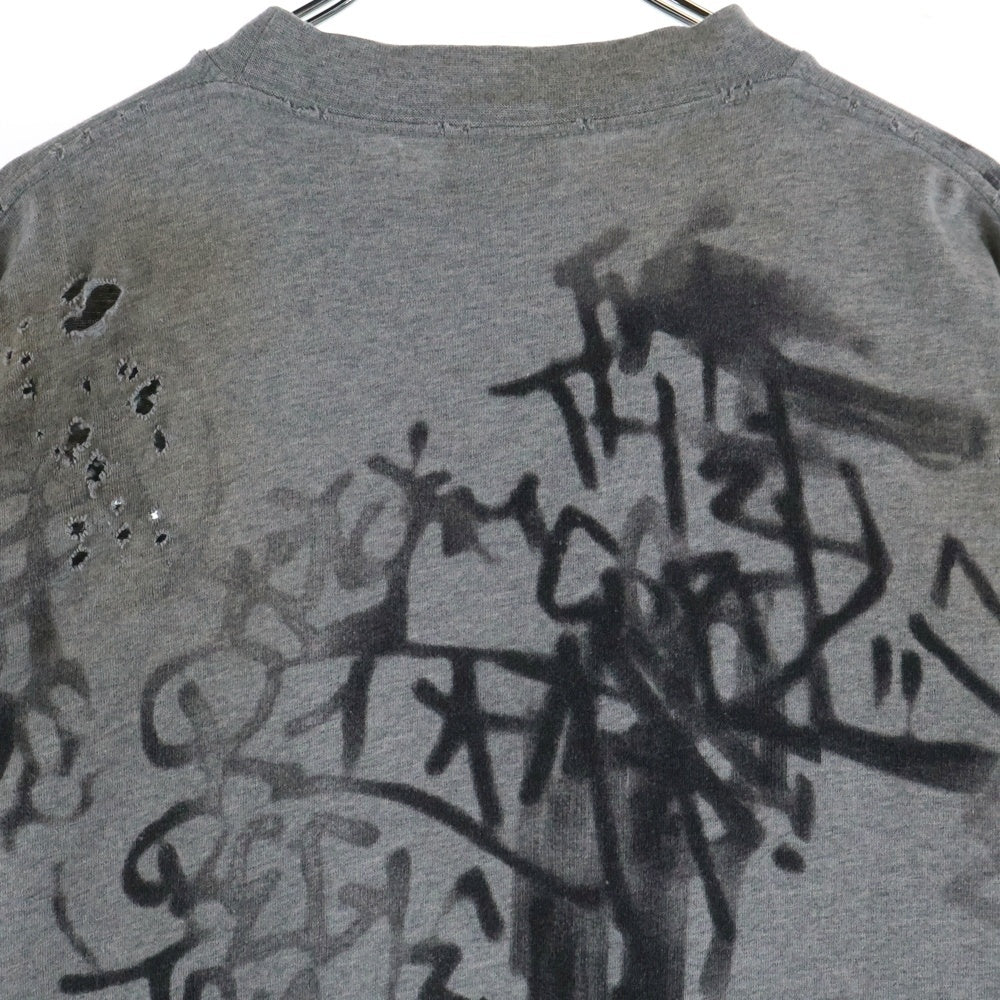 BALENCIAGA(バレンシアガ) 23SS 1300 Skater プリントビンテージジャージーTシャツ グレー 739028 TOVA7