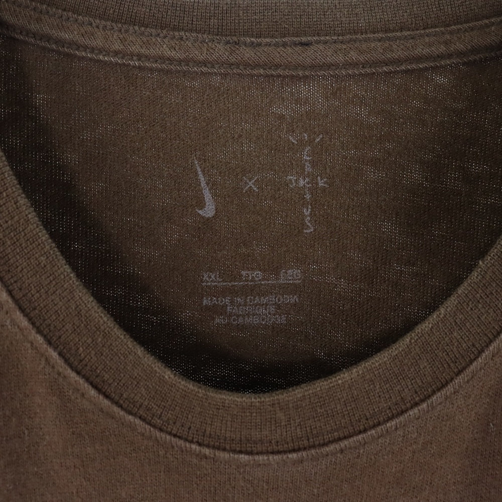 Cactus Jack(カクタスジャック) 21SS Nike x Travis Scott ナイキ × トラヴィススコット ロゴプリントクルーネック半袖カットソーTシャツ