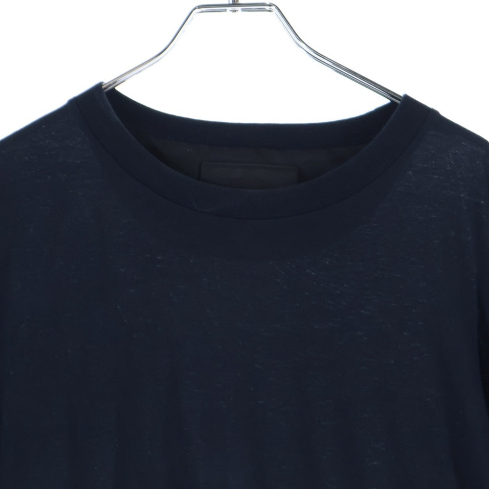PRADA(プラダ) 21SS 三角ロゴプレートポーチ クルーネック半袖カットソーTシャツ ブラック UJN762 S212 1ZLC