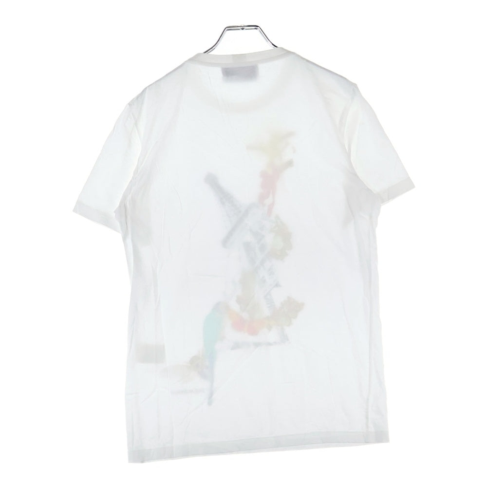 YVES SAINT LAURENT(イヴサンローラン) タワープリント 半袖クルーネックTシャツカットソー ホワイト 288894