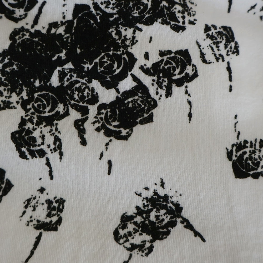 Maison Martin Margiela(メゾンマルタンマルジェラ) ローズ転写プリント クルーネック半袖Tシャツカットソー ホワイト