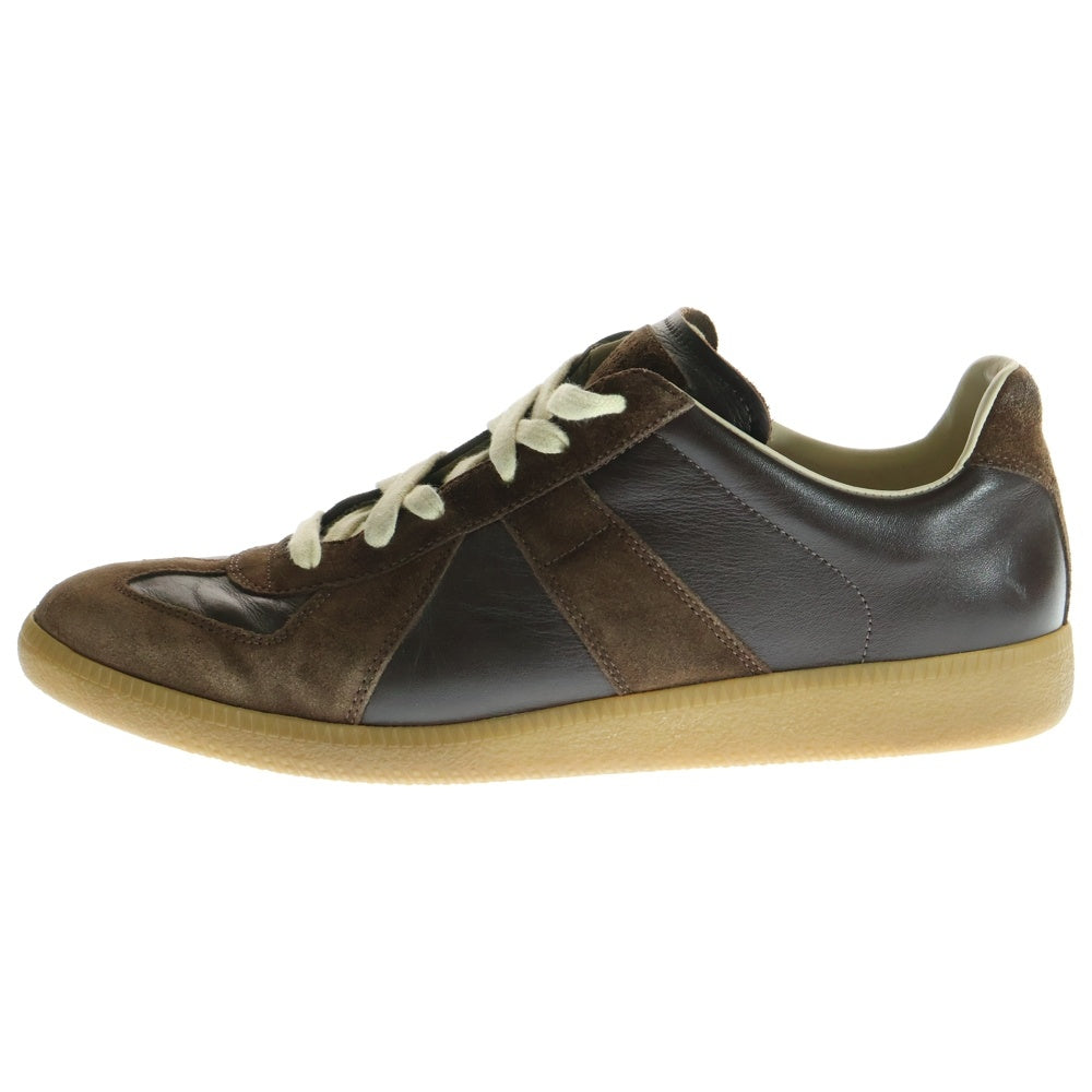 Maison Margiela(メゾンマルジェラ) REPLICA SNEAKERS レプリカ ジャーマントレーナー スウェード レザーローカットスニーカー ブラウン