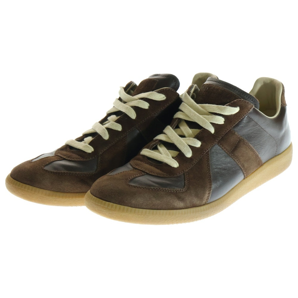 Maison Margiela(メゾンマルジェラ) REPLICA SNEAKERS レプリカ ジャーマントレーナー スウェード レザーローカットスニーカー ブラウン