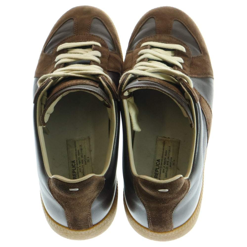 Maison Margiela(メゾンマルジェラ) REPLICA SNEAKERS レプリカ ジャーマントレーナー スウェード レザーローカットスニーカー ブラウン
