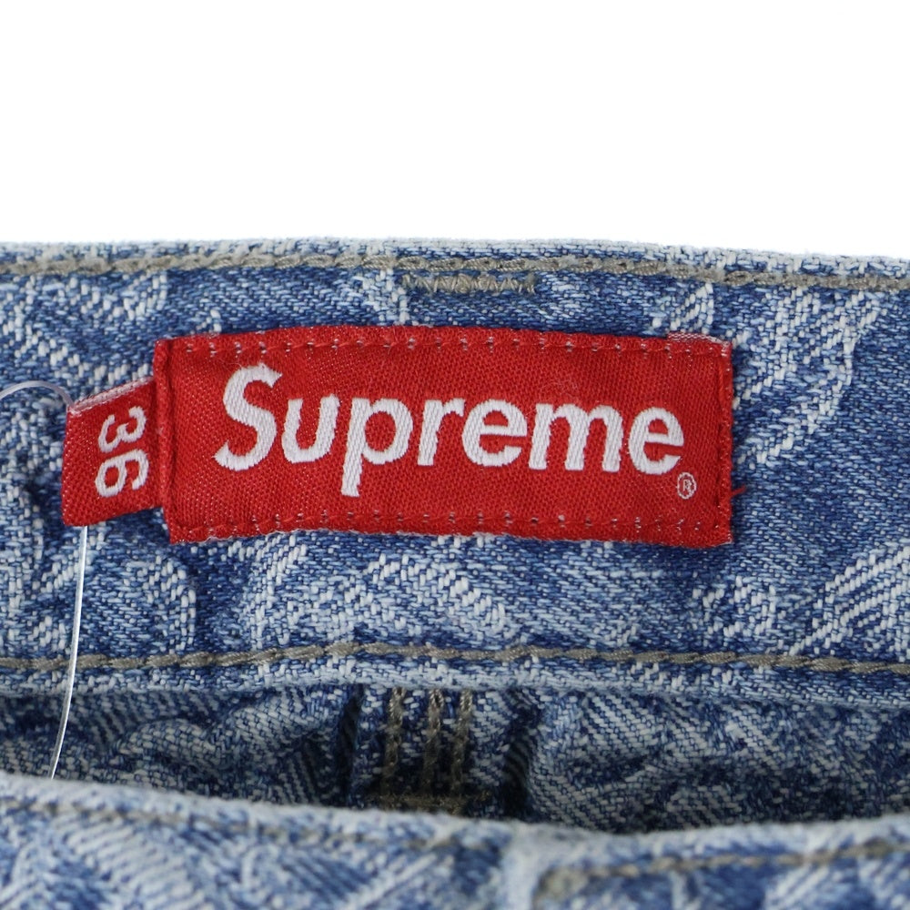 SUPREME(シュプリーム) 22AW Script Jacquard Double Knee Denim Painter Pant カーペンターデニムパンツ インディゴ