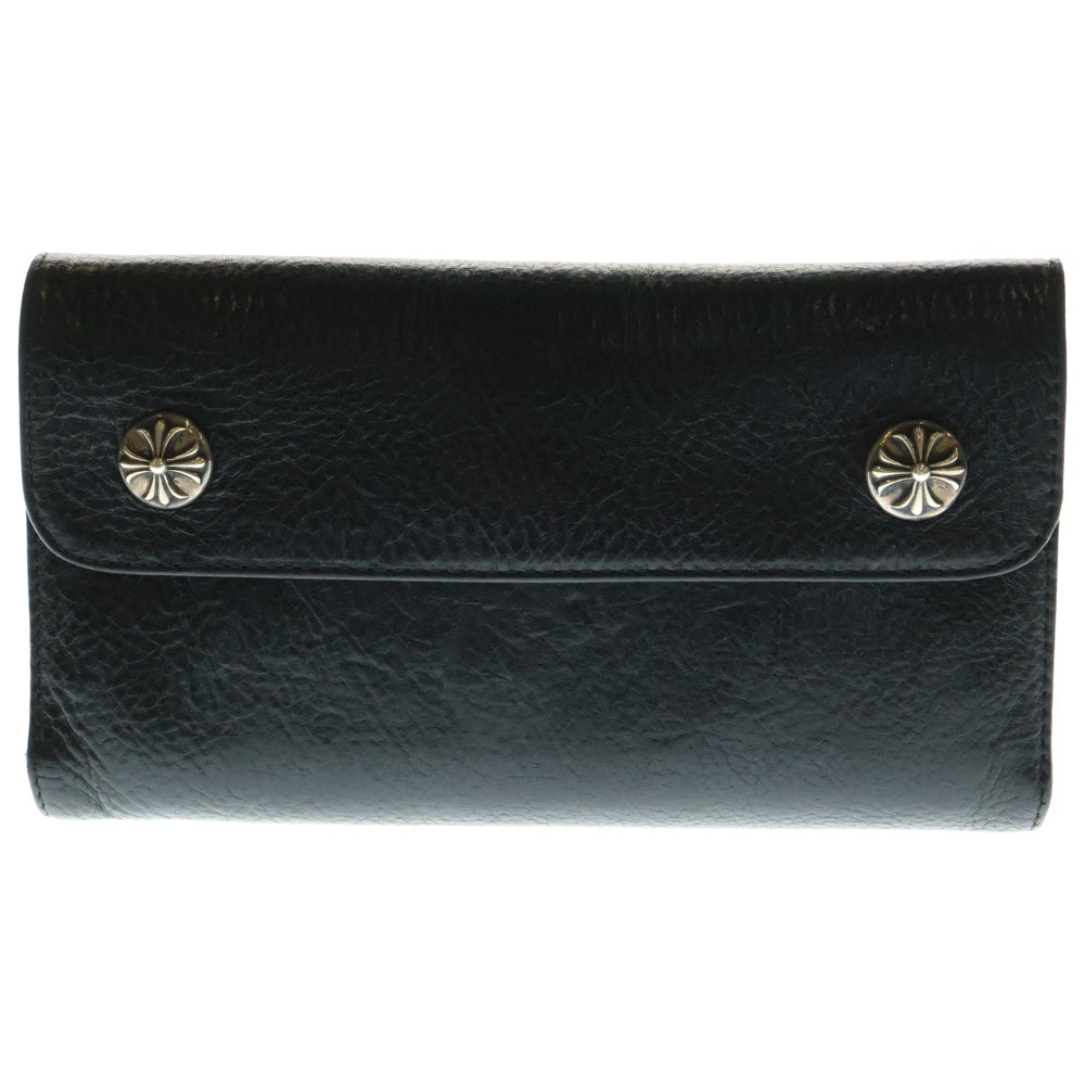 CHROME HEARTS(クロムハーツ) WAVE ウェーブ レザーウォレット 財布 ブラック BCA374