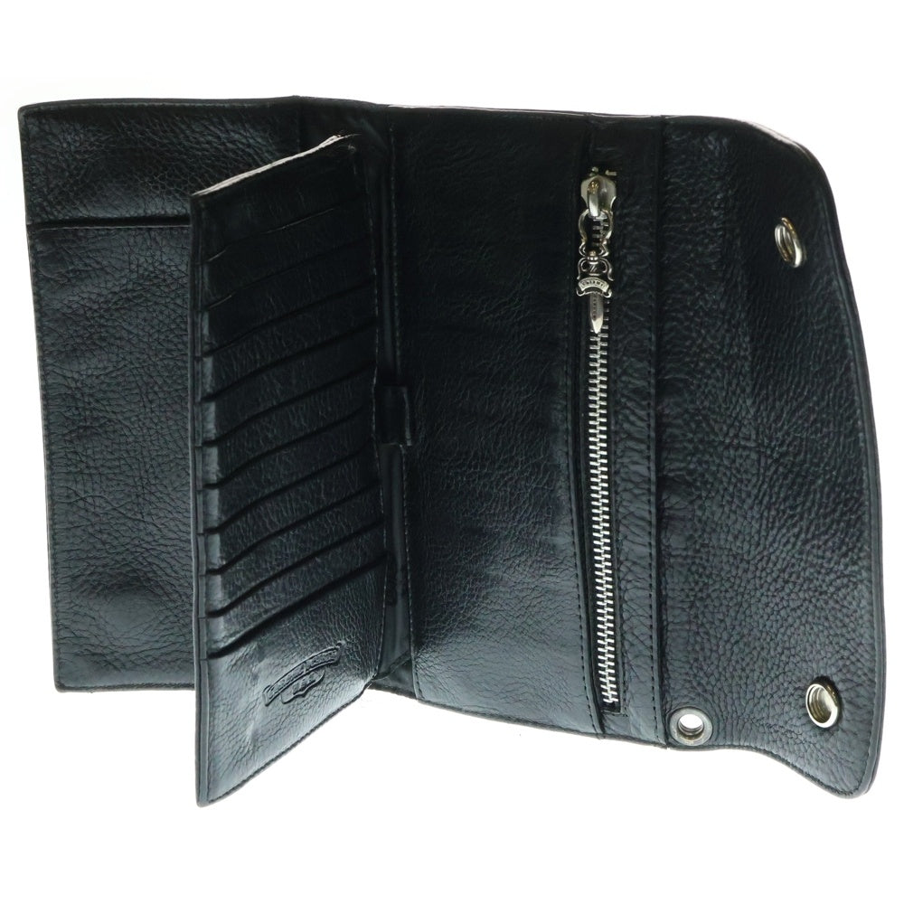 CHROME HEARTS(クロムハーツ) WAVE ウェーブ レザーウォレット 財布 ブラック BCA374