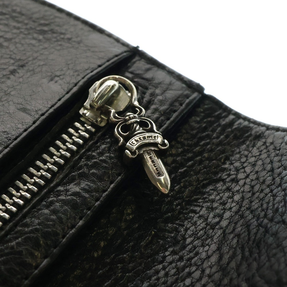 CHROME HEARTS(クロムハーツ) WAVE ウェーブ レザーウォレット 財布 ブラック BCA374