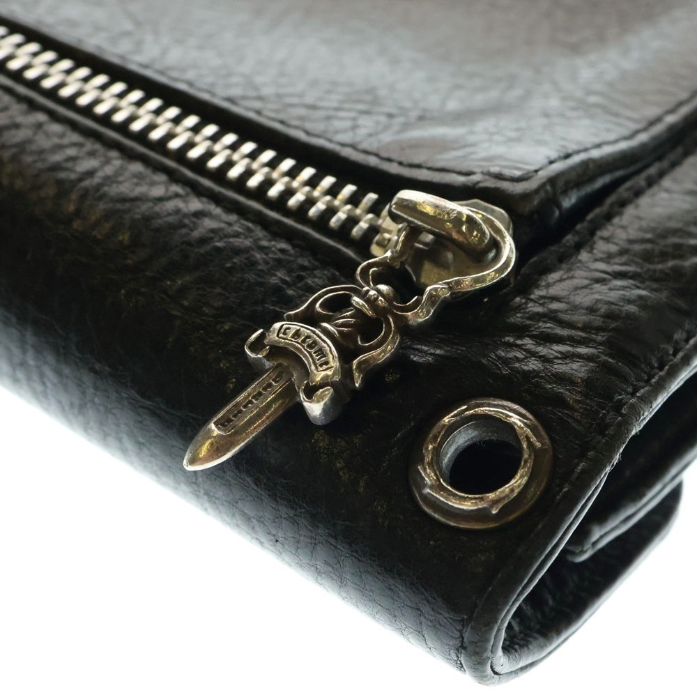 CHROME HEARTS(クロムハーツ) WAVE ウェーブ レザーウォレット 財布 ブラック BCA374