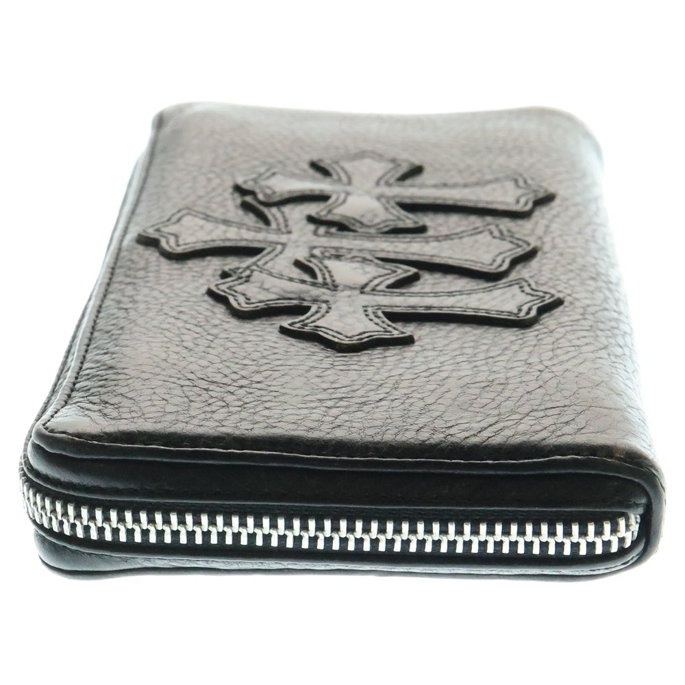 CHROME HEARTS(クロムハーツ) REC F ZIP 3クロス ラウンドジップレザーウォレット 財布 ブラック BCA368