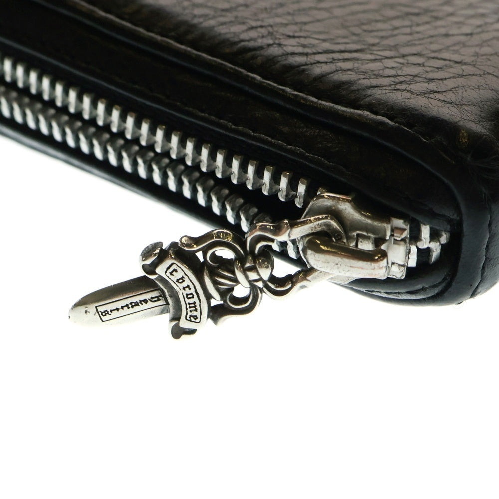 CHROME HEARTS(クロムハーツ) REC F ZIP 3クロス ラウンドジップレザーウォレット 財布 ブラック BCA368