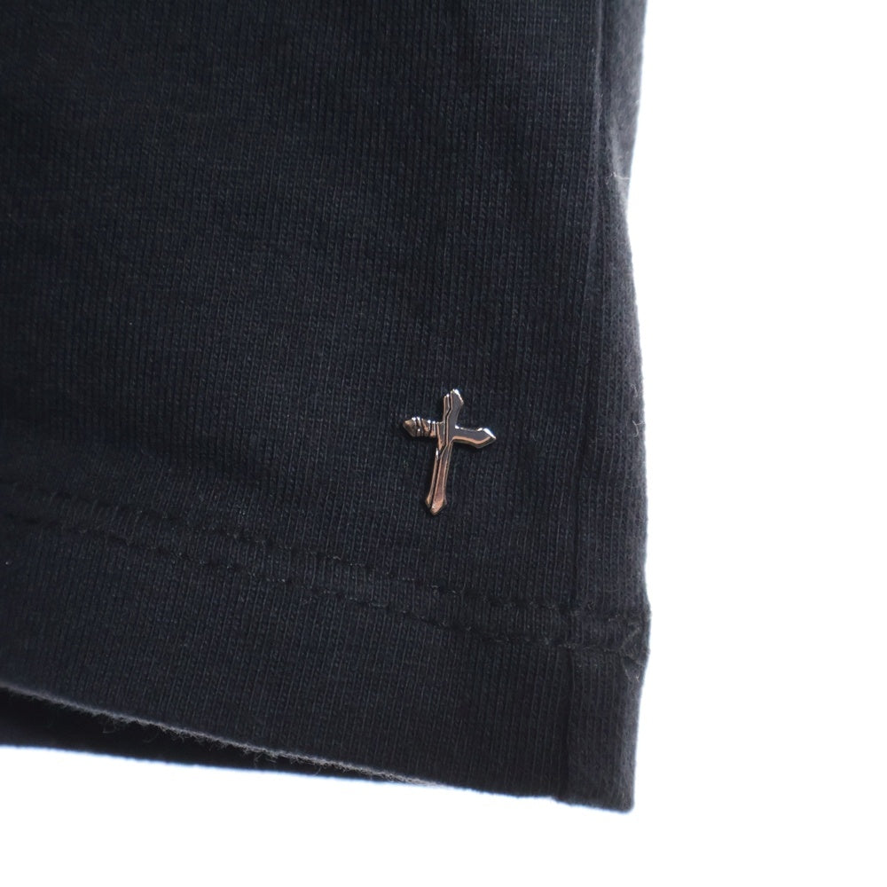 LAST NEST(ラスト ネスト) young to die ネックロゴ プリント 半袖クルーネック Tシャツ ブラック