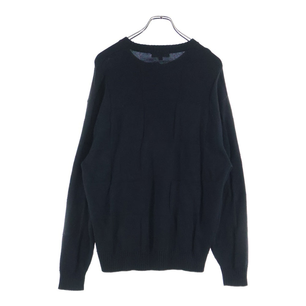 SUPREME(シュプリーム) 21SS Tonal Checkerboard Small Box Sweater トーナル チェッカーボード スモールボックスロゴ セーター ニット ブラック