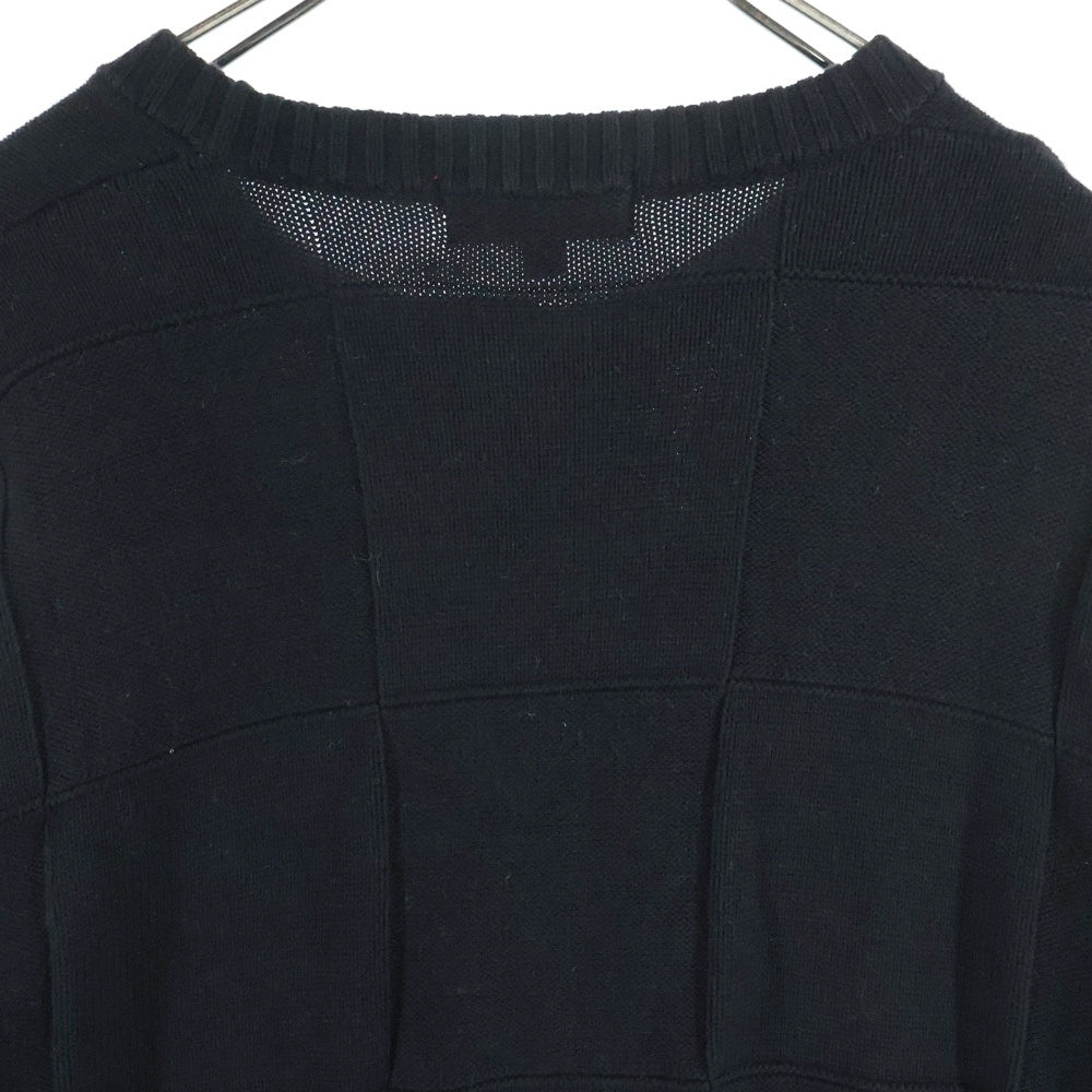 SUPREME(シュプリーム) 21SS Tonal Checkerboard Small Box Sweater トーナル チェッカーボード スモールボックスロゴ セーター ニット ブラック