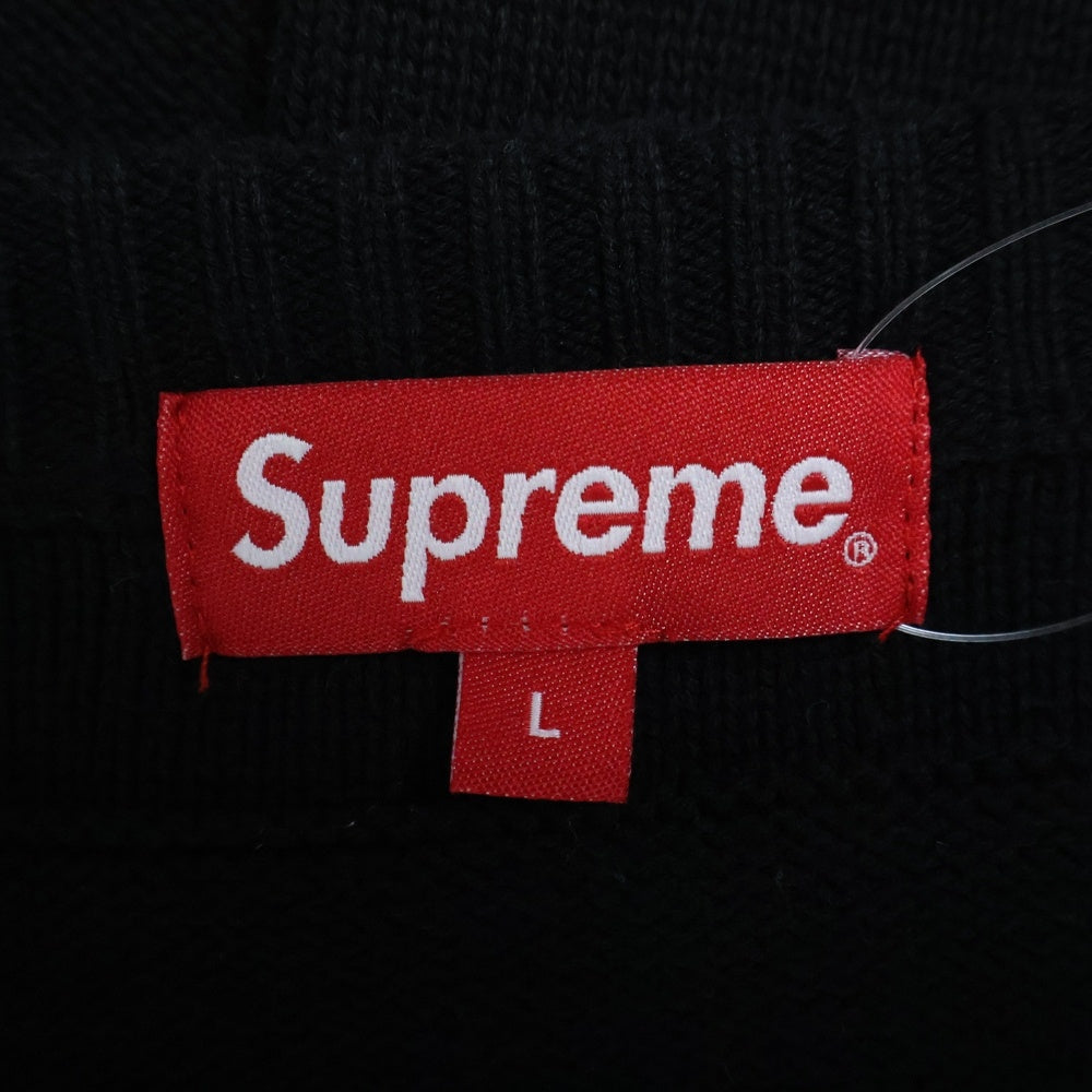 SUPREME(シュプリーム) 21SS Tonal Checkerboard Small Box Sweater トーナル チェッカーボード スモールボックスロゴ セーター ニット ブラック