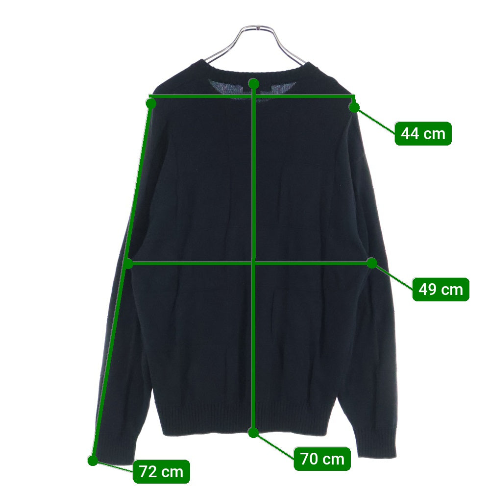 SUPREME(シュプリーム) 21SS Tonal Checkerboard Small Box Sweater トーナル チェッカーボード スモールボックスロゴ セーター ニット ブラック