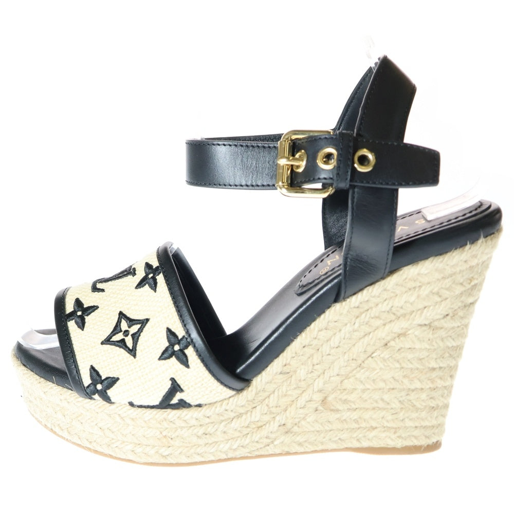 LOUIS VUITTON(ルイヴィトン) 23SS LVバイザプール ウェッジソールサンダル ブラック レディース SC0243
