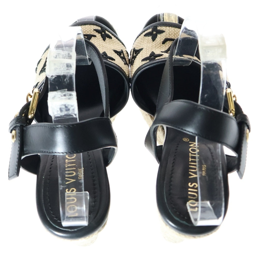 LOUIS VUITTON(ルイヴィトン) 23SS LVバイザプール ウェッジソールサンダル ブラック レディース SC0243