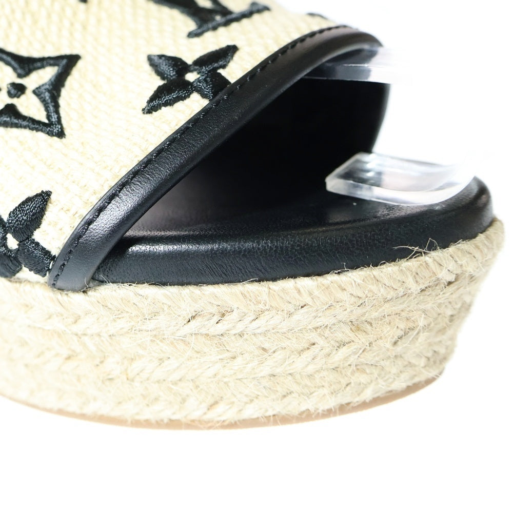 LOUIS VUITTON(ルイヴィトン) 23SS LVバイザプール ウェッジソールサンダル ブラック レディース SC0243