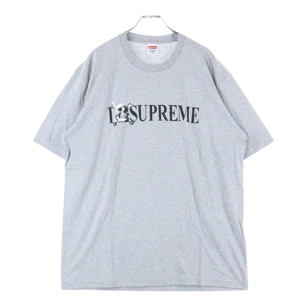 SUPREME(シュプリーム) 25AW Skull Tee スカルロゴプリント クルーネック半袖Tシャツカットソー グレー