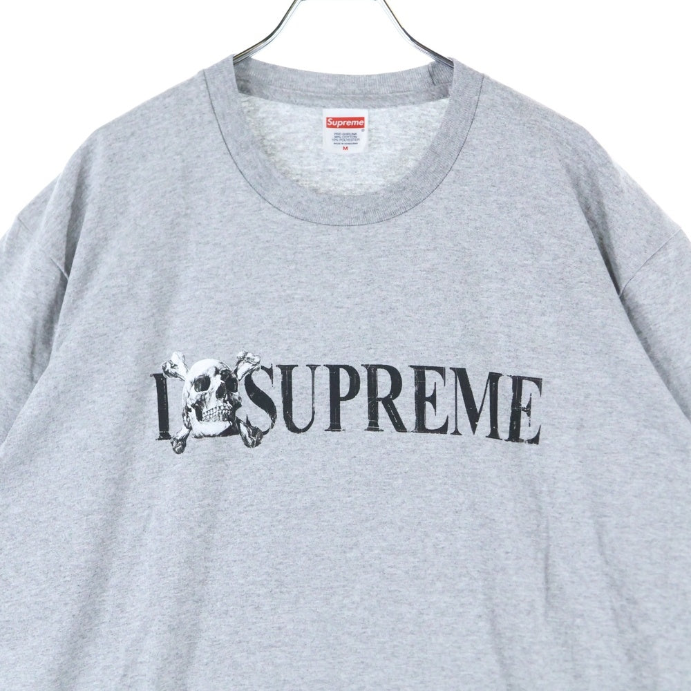 SUPREME(シュプリーム) 25AW Skull Tee スカルロゴプリント クルーネック半袖Tシャツカットソー グレー