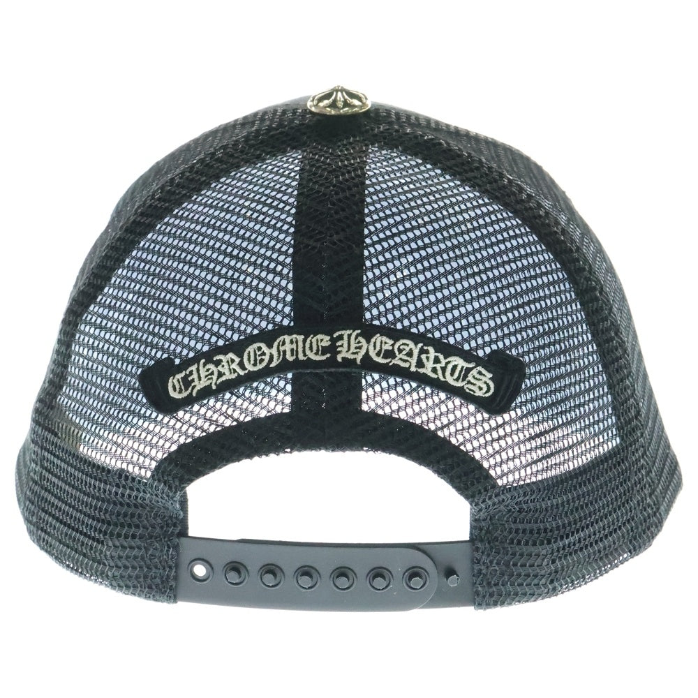 CHROME HEARTS(クロムハーツ) TRUCKER CAP トラッカーキャップ セメタリークロス刺繍クロスボール付メッシュキャップ 帽子 ブラック