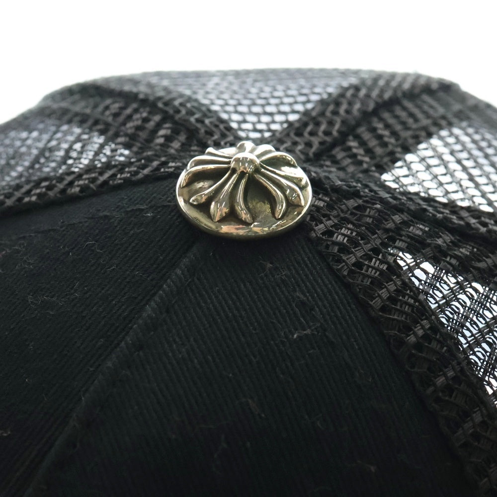 CHROME HEARTS(クロムハーツ) TRUCKER CAP トラッカーキャップ セメタリークロス刺繍クロスボール付メッシュキャップ 帽子 ブラック