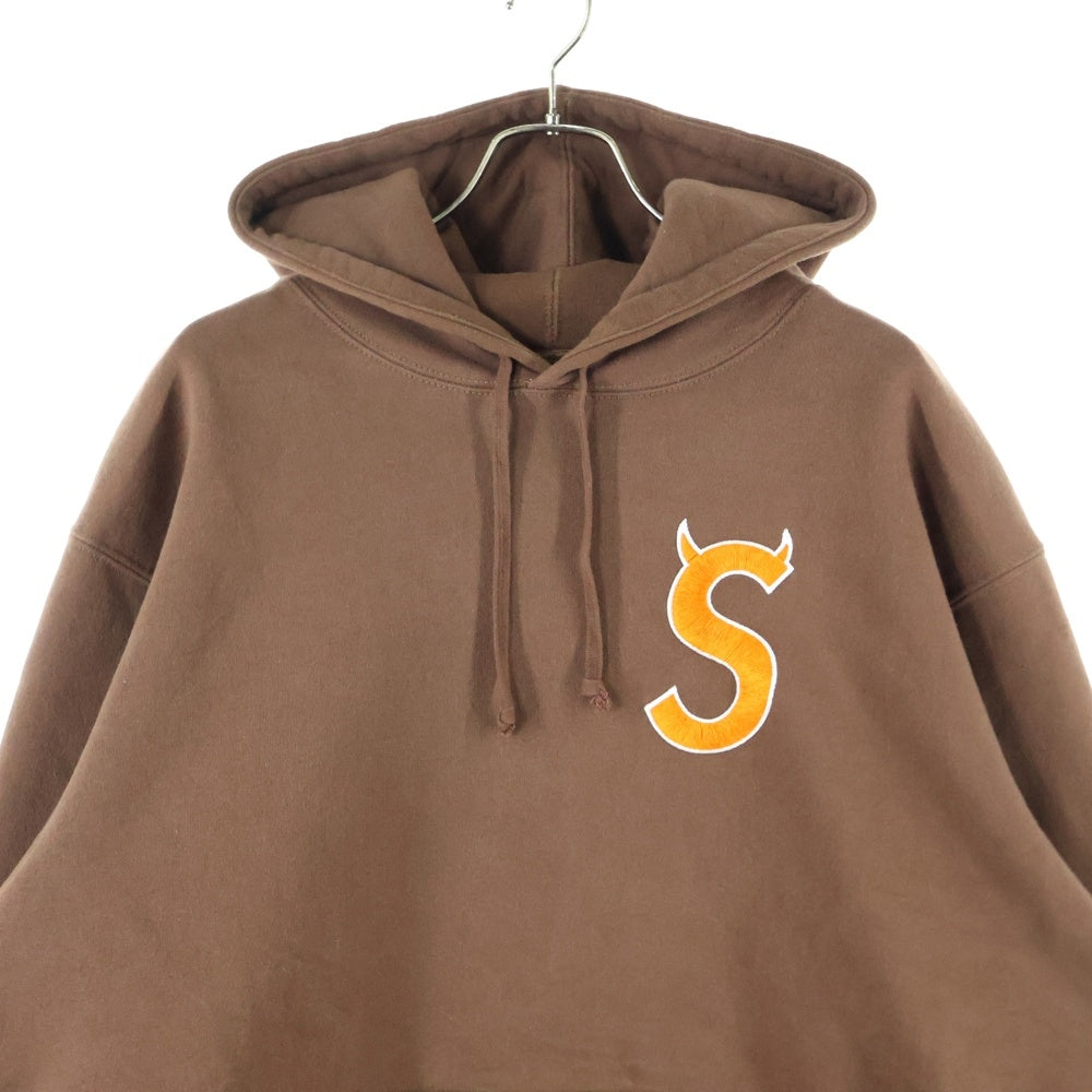 SUPREME(シュプリーム) 22AW Logo Hooded Sweatshirt ロゴ刺繍 プルオーバーパーカー ブラウン