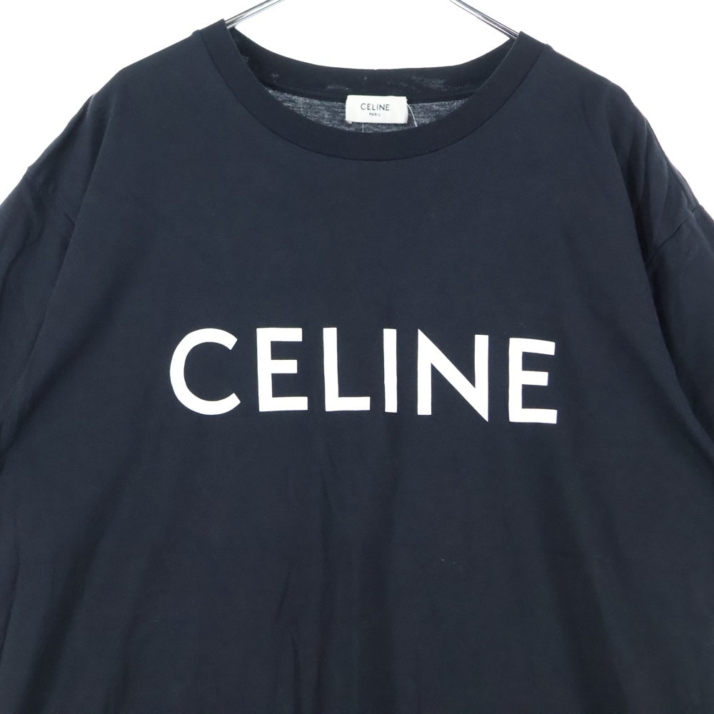 CELINE(セリーヌ) クラシックロゴ 半袖クルーネックTシャツカットソー ブラック