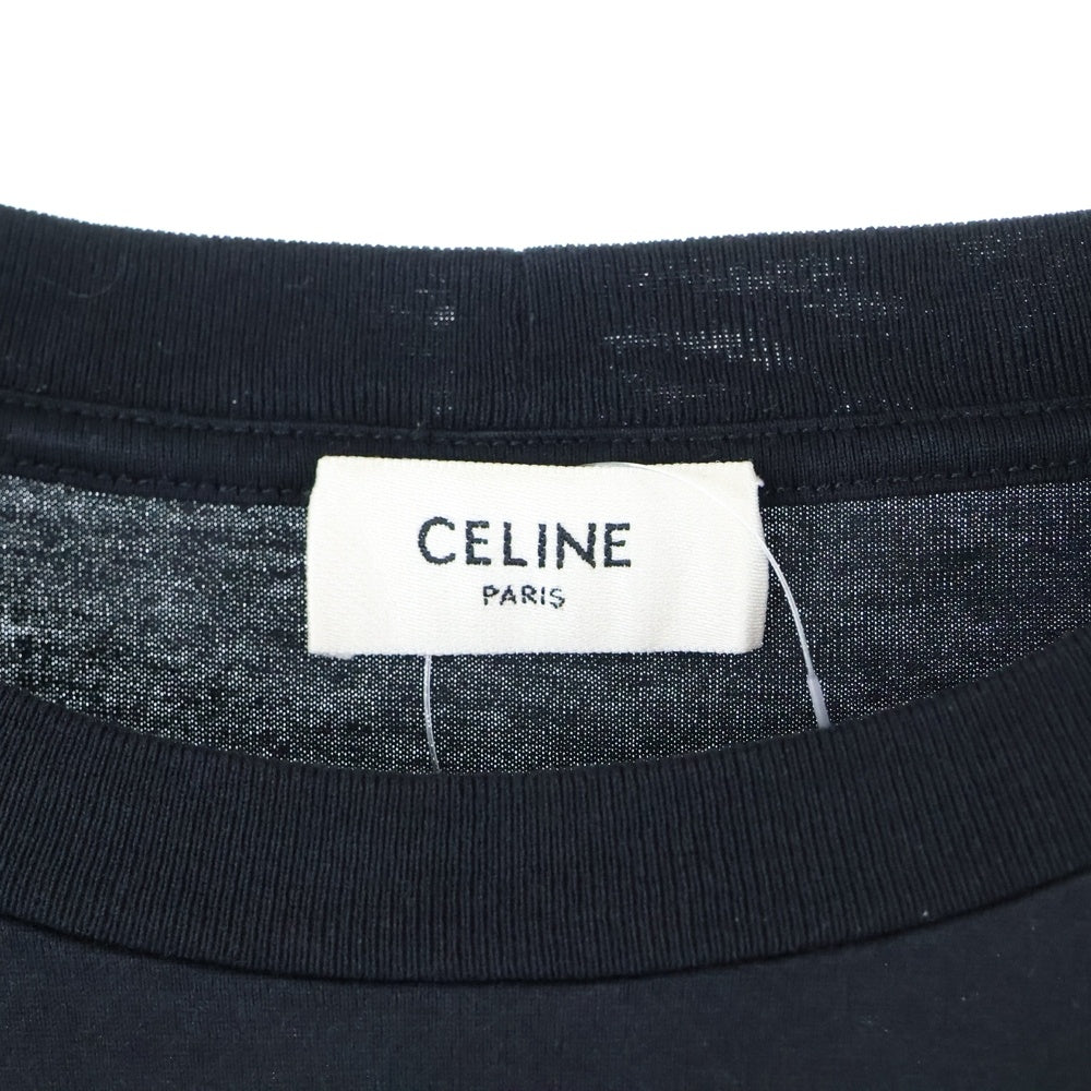 CELINE(セリーヌ) クラシックロゴ 半袖クルーネックTシャツカットソー ブラック