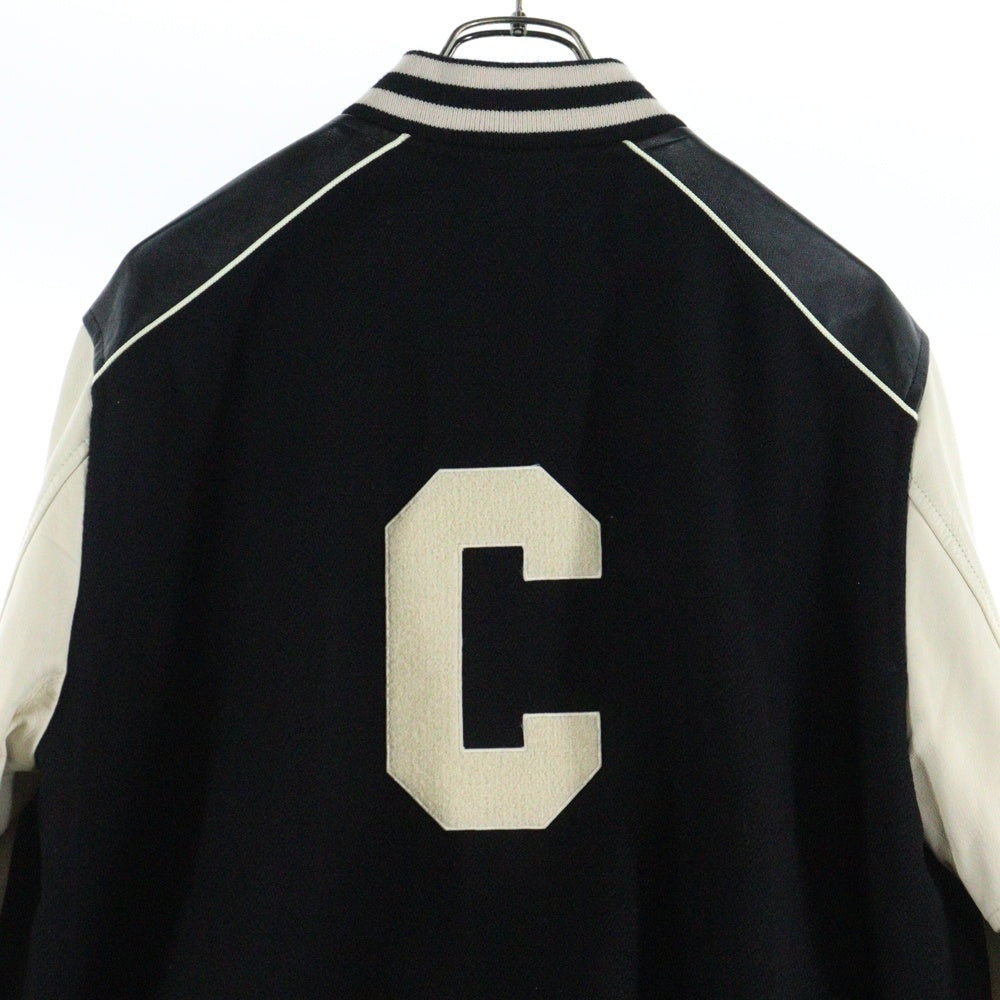 CELINE(セリーヌ) クラシックCロゴ テディジャケット ブルゾン ブラック/ホワイト 2V56D896C