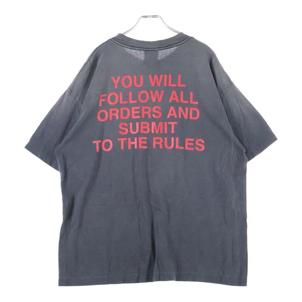 SAINT MICHAEL(セントマイケル) 25SS ×KOSUKE KAWAMURA COMPLETE CONTRL KK SS TEE 河村康輔 両面プリント 半袖クルーネックTシャツカットソー ブラック