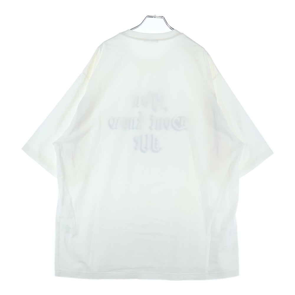 UNDERCOVER(アンダーカバー) 25SS AHZIPTEE You Dont know meGraphic print and zipper on the front オーバーサイズ 再度ファスナーデザイン クルーネック半袖Tシャツ UP2E4811 ホワイト