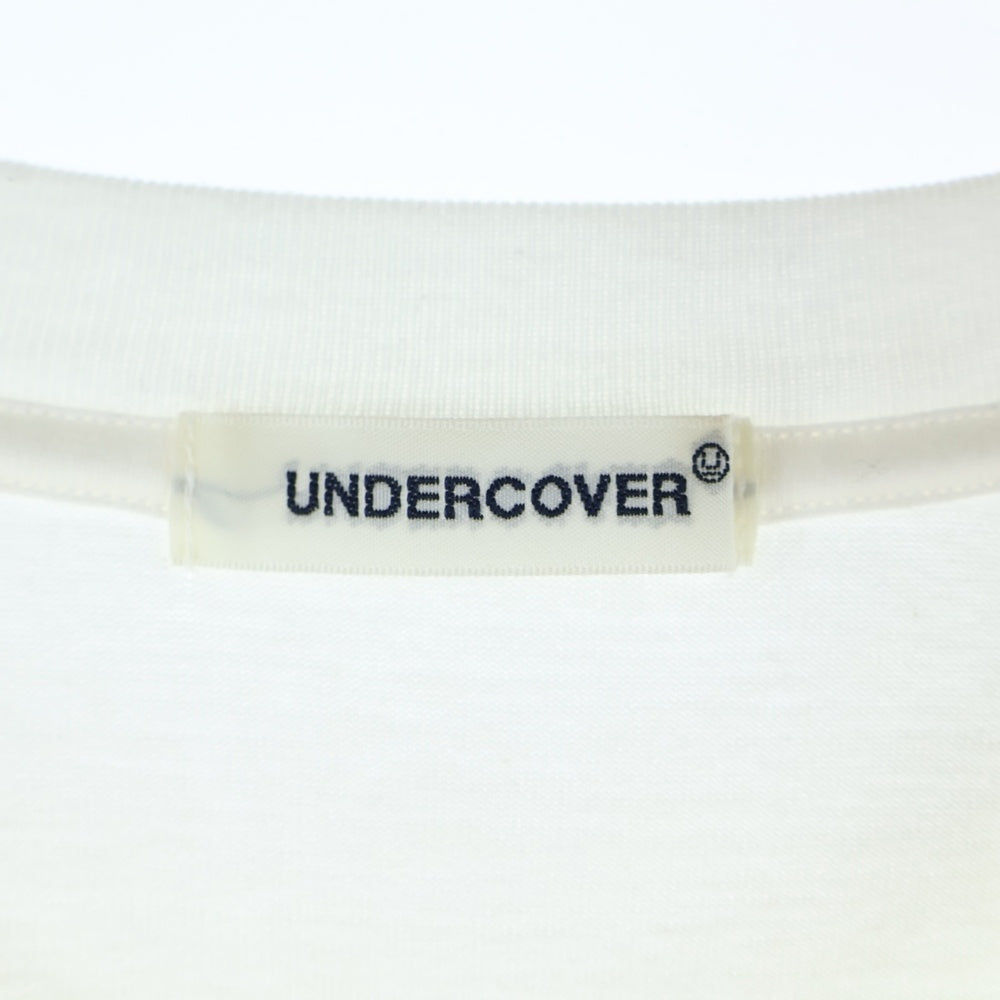 UNDERCOVER(アンダーカバー) 25SS AHZIPTEE You Dont know meGraphic print and zipper on the front オーバーサイズ 再度ファスナーデザイン クルーネック半袖Tシャツ UP2E4811 ホワイト