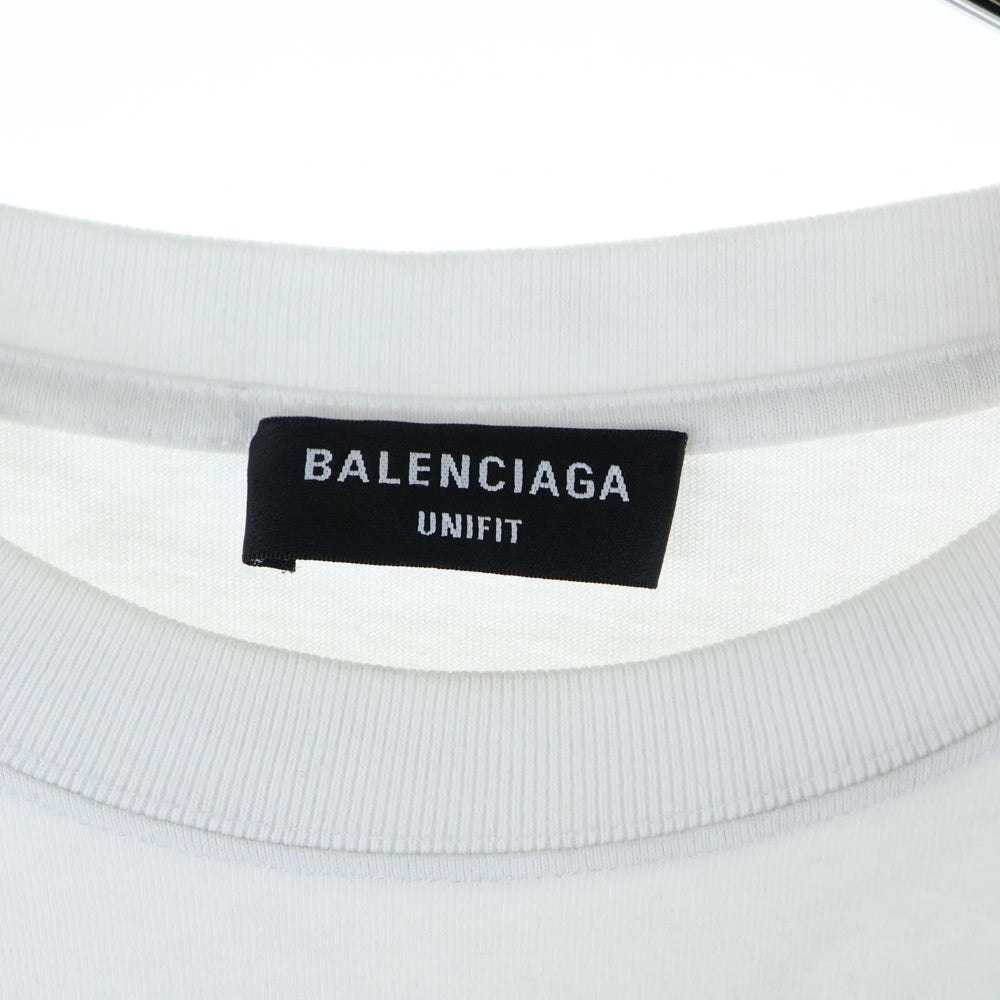 BALENCIAGA(バレンシアガ) 21AW バーコードロゴ クルーネック半袖Tシャツ ホワイト 661715 TKVE5